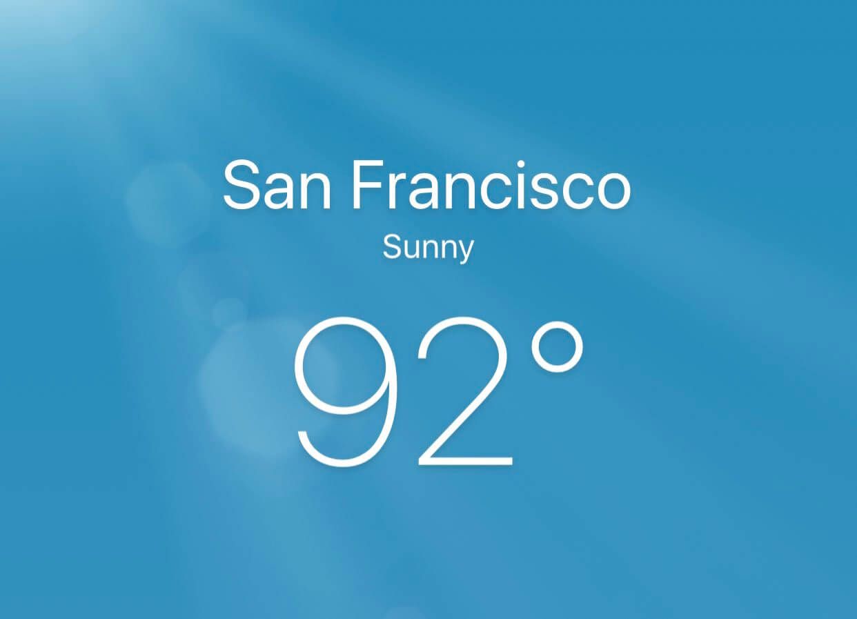 San Francisco Heat Wave