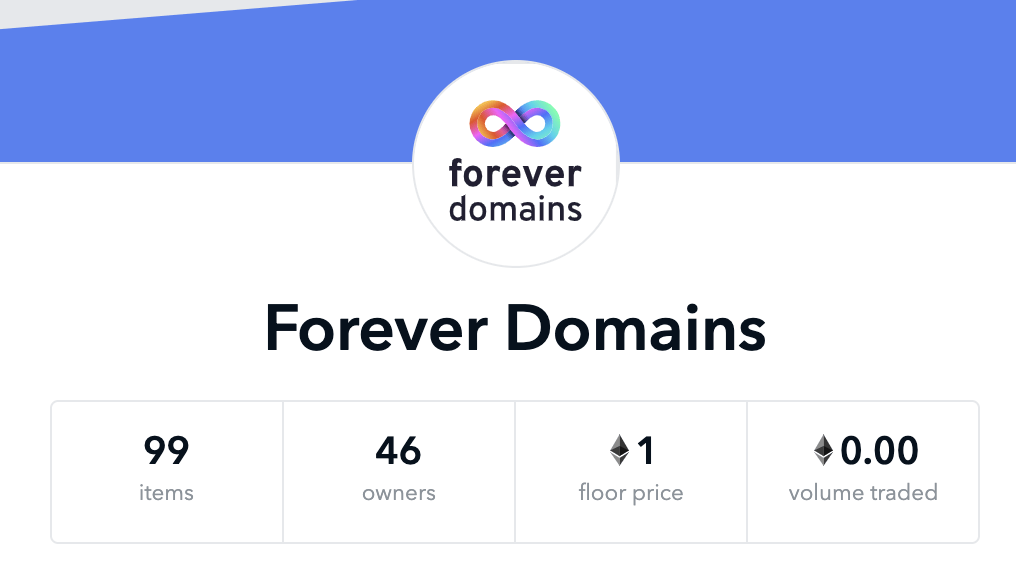 Forever domains OpenSea